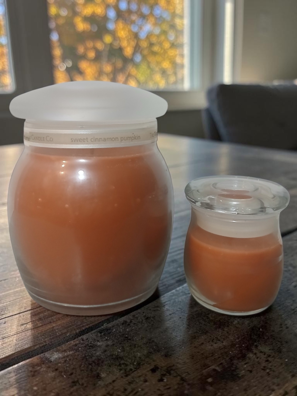 Sweet Cinnamon Pumpkin Scented Jar Candles - Orange